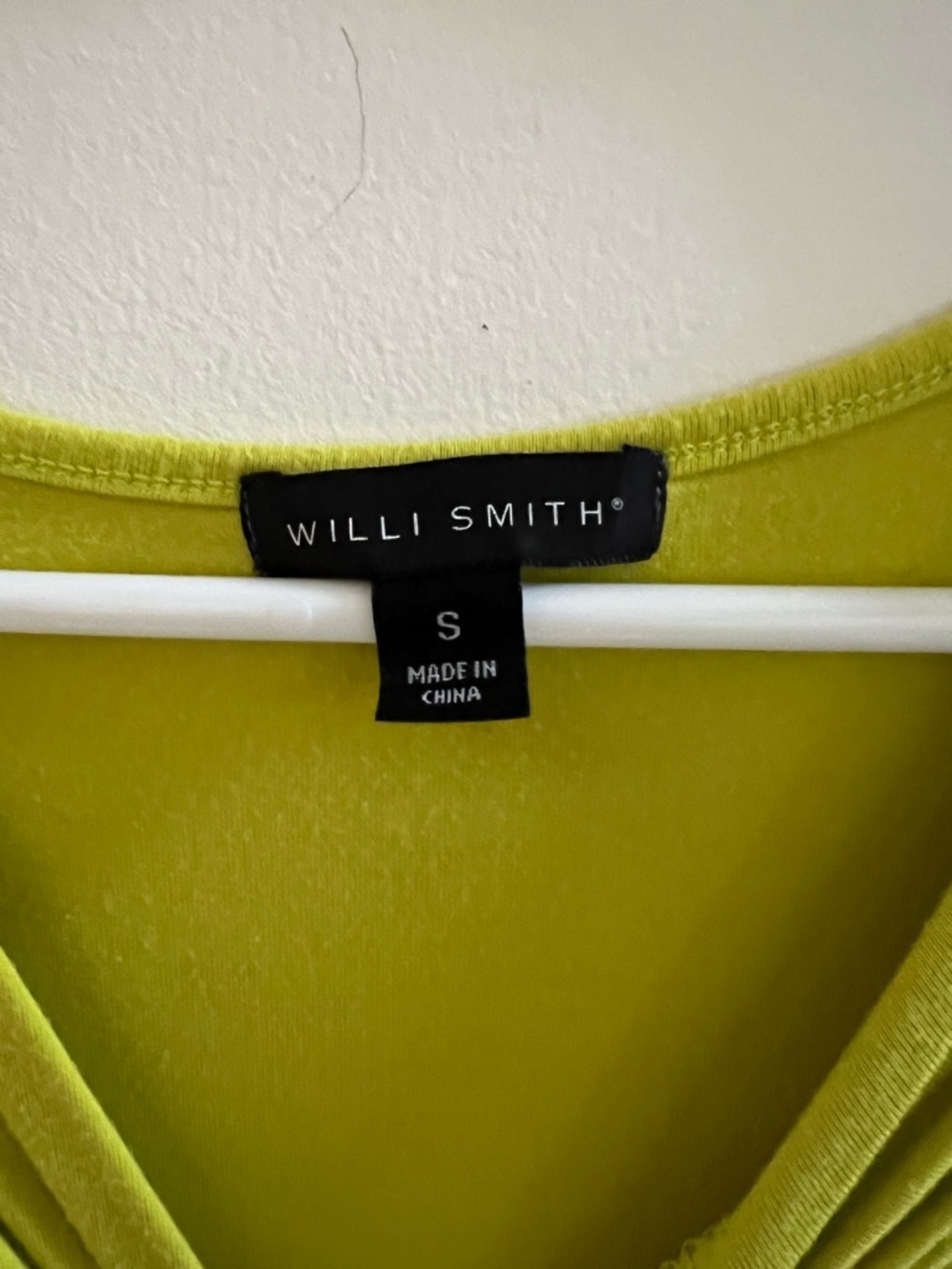 Willi Smith Lime Green Draped Knot Top | Ruched V-Neck Blouse | Statement Chic S - Picture 4 of 5